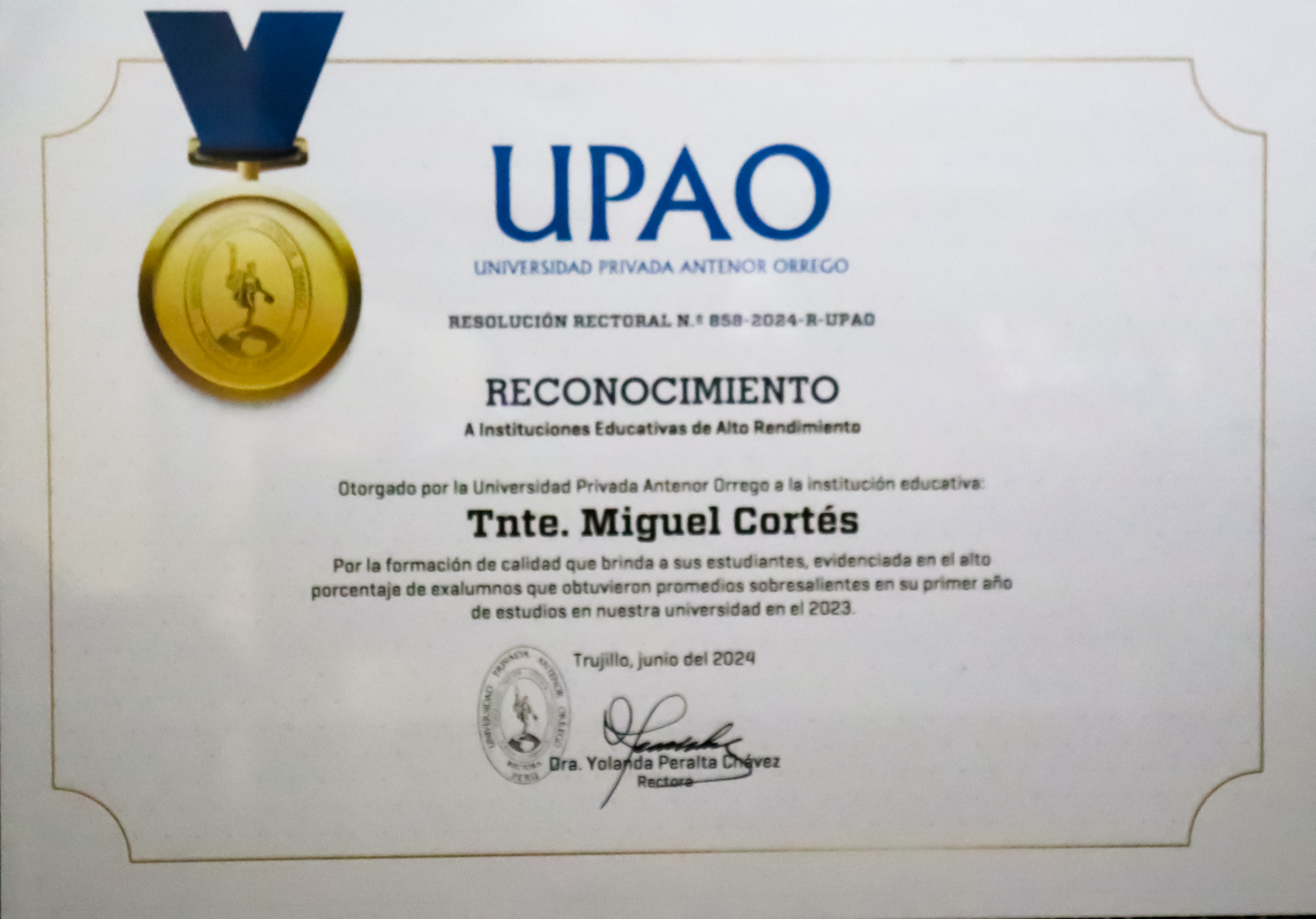 Reconocimiento UPAO